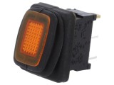 Comutator Rocker Portocaliu LED 12V ON-OFF 16A IP65