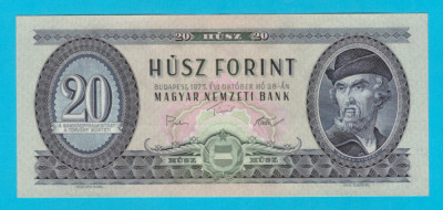 Ungaria 20 Forint 1975 &amp;#039;Gheorghe Doja&amp;#039; aUNC+ serie: C847 175699 foto