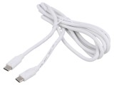 Cablu USB 2.0 USB C 1,5m alb PVC 60W