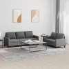 Gossi set de canapele cu perne, 2 piese, gri inchis, textil
