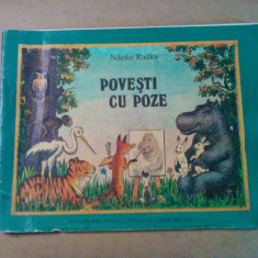 POVESTI CU POZE - NICOLAI RADLOV (text, ilustratii) - 1990, 48 p.