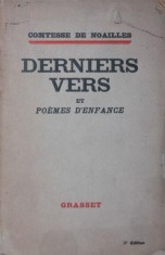 DERNIERS VERS ET POEMES D ENFANCE foto