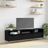 VidaXL Dulap TV Stejar Negru 150x30x44.5 cm Lemn Ingineresc