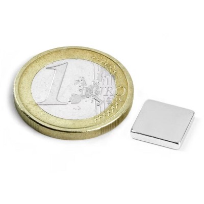 Magnet neodim bloc, 10x10x2 mm, putere 1 kg, N45 foto