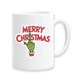Cana alba personalizata Merry Christmas, INOVATIX&reg;. 330ml, Oem
