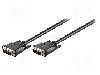 Cablu DVI - DVI, din ambele par&amp;#355;i, DVI-D (18+1) mufa, 2m, negru, Goobay - 50850