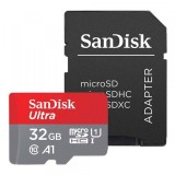 Card Memorie microSDHC SanDisk Ultra Android A1, 32Gb, Clasa 10 / UHS-1 U1, Cu Adaptor SDSQUA4-032G-GN6MA