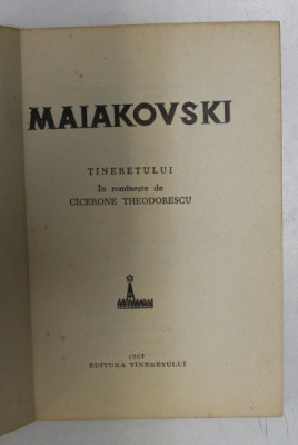 COLECTIA CELE MAI FRUMOASE POEZII , MAIAKOVSKI , 1957 foto