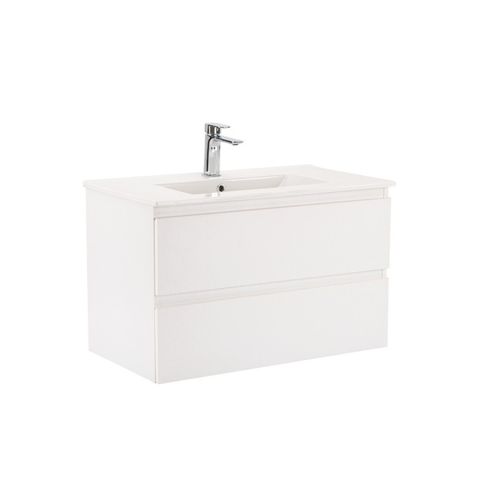 Dulap inferior Vario Forte 80 cu lavoar alb-alb