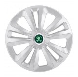 Cumpara ieftin Set 4 capace roti pentru Skoda Nou Verde, model Terra Gray, R14