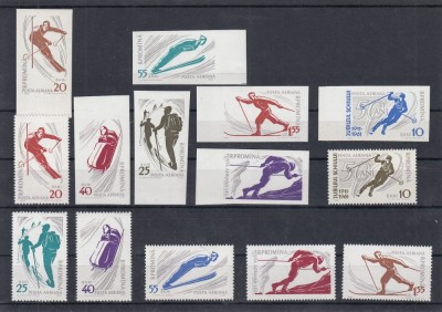 1961 LP 514 LP 514 a SPORT DE MUNTE DANTELAT+NEDANTELAT SERII MNH foto