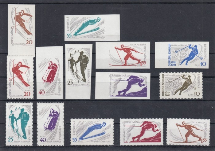 1961 LP 514 LP 514 a SPORT DE MUNTE DANTELAT+NEDANTELAT SERII MNH