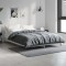 vidaXL Cadru de pat, gri beton, 140x190 cm, lemn prelucrat 832281