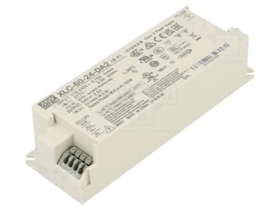 Alimentator LED 60W 24VDC 0&amp;divide;2,5A 155&amp;divide;400VDC OUT: 1 foto