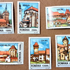 TIMBRE ROMÂNIA MNH LP1582/2002 -CETATI SASESTI - Serie simpla