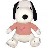 Jucarie din material textil elastic, Grupo Moya, Snoopy cu bluza roz, 32 cm
