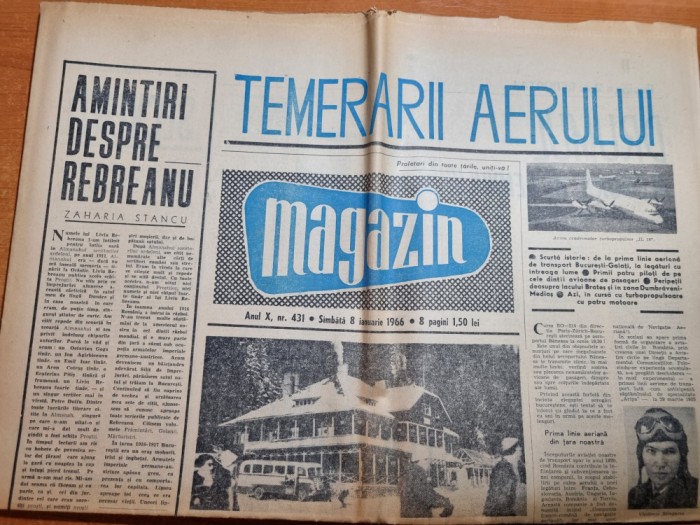 magazin 8 ianuarie 1966-prima linie aeriana din romania,codrul secular slatioara