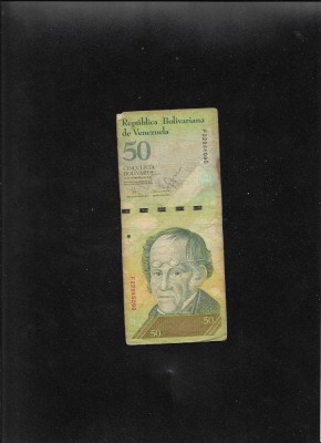 Venezuela 50 bolivari bolivares 2008 seria22945090 graffiti foto
