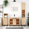 Gossi dulap pentru baie, stejar sonoma, 80x33x60 cm, lemn compozit