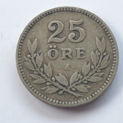 Suedia 25 ore 1910 argint foto