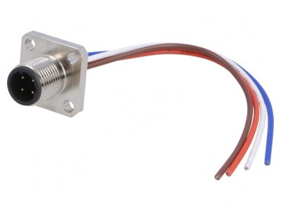 Soclu M12 D-Ethernet IP67 250V 4A 100mm foto