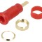 Conector soclu banană 2mm roșu aurit