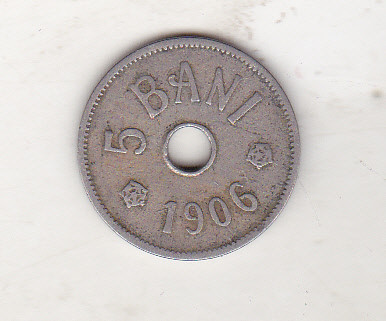 bnk mnd Romania 5 bani 1906 foto