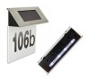 Numar de casa cu LED, Incarcare Solara, carcasa otel, cifre 0-9, Litere a-f.