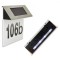 Numar de casa cu LED, Incarcare Solara, carcasa otel, cifre 0-9, Litere a-f.