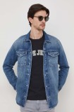 Pepe Jeans camasa jeans Dave Liberty barbati, culoarea albastru marin, cu guler clasic, regular