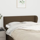 Gossi tablie de pat cu aripioare maro inchis 147x23x78/88 cm textil