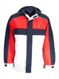 Geaca de iarna barbati, cu 2 buzunare exterioare, cu gluga, logo, rosu, S, L, M, XL
