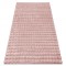 Covor BUBBLE roz pudra 45 IMITARE BLANĂ DE IEPURE 3D structural, 80x150 cm
