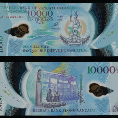 VANUATU █ bancnota █ 10000 Vatu █ 2010 █P16 █ SERIE AA POLYMER █ UNC necirculata