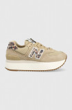 New Balance sneakers WL574ZDC culoarea bej WL574ZDC-ZDC