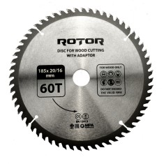 Disc taiat lemn ROTOR 185*20/16 cu adaptor 60T Innovative ReliableTools foto