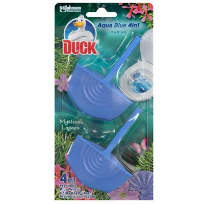 Odorizant wc baie Duck Aqua Blue 4in1 Mystical Lagoon, marin, 2 x 36 g foto
