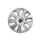 Set 4 capace roti Cu Inel Cromat Stratos R16 Compatibil Cu Toyota, Autohelix MSA