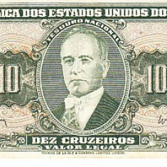 M1 - Bancnota foarte veche - Brazilia - 10 cruzeiros