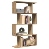 vidaXL Bibliotecă/separator 4 nivel stejar artizanal 70x24x129 cm lemn