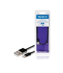 Cablu alimentare si sincronizare pentru iPad iPhone iPod Apple lightning - USB 2.0 A tata 1m negru VALUELINE foto