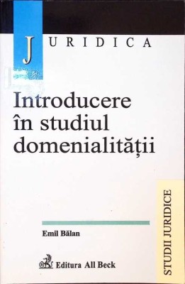 INTRODUCERE IN STUDIUL DOMENIALITATII-EMIL BALAN-277480 foto