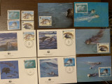 Mauritius - foci - serie 4 timbre MNH, 4 FDC, 4 maxime, fauna wwf