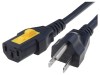 Cablu Alimentare Negru 2m IEC C13 NEMA 5-15