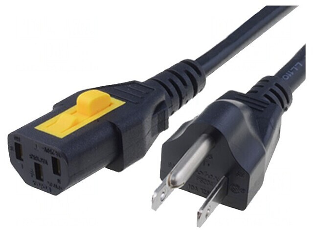 Cablu Alimentare Negru 2m IEC C13 NEMA 5-15