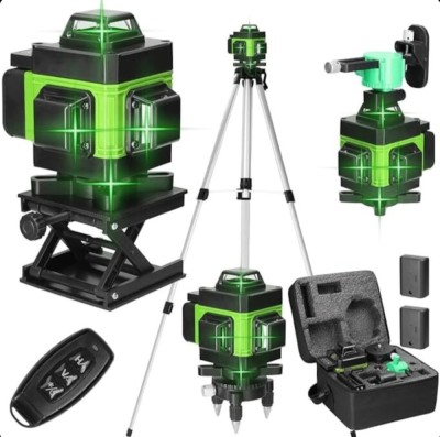 NIVELA LASER 4D 16 LINII VERZI 2 ACUMULATORI foto