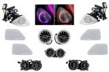 Pachet Grile de aerisire Ornament Difuzor Tweeter LED rotativ 4D 64 culori Mercedes S-Class W222 (2013-2020) Performance AutoTuning, KITT Specials