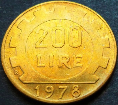 Moneda 200 LIRE - ITALIA, anul 1978 * cod 78 A foto