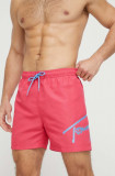 Cumpara ieftin Tommy Jeans pantaloni scurti de baie culoarea roz