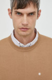 Cumpara ieftin Manuel Ritz pulover de lana barbati, culoarea maro, light
